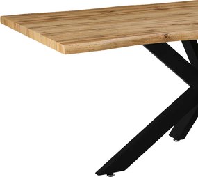 Tραπέζι Gilman pakoworld MDF sonoma-μαύρο 180x90x75εκ
