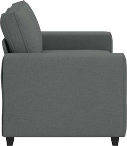 vidaXL Διθέσιος Καναπές Σκούρο Γκρι 160x77x82 εκ. Ύφασμα