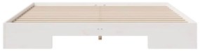 vidaXL Κρεβάτι δαπέδου Λευκό 180 x 200 cm Μασίφ ξύλο πεύκου