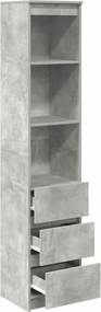 vidaXL Ντουλάπι Γκρι Σκυροδέματος 37,5x35x180 εκ. Επεξεργασμένο Ξύλο