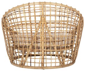 ΠΟΛΥΘΡΟΝΑ ENTO HM9814 RATTAN ΣΕ ΦΥΣΙΚΟ-ΛΕΥΚΟ ΜΑΞΙΛΑΡΙ 106x94x82Yεκ.
