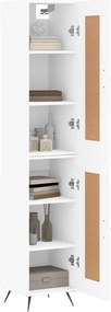 vidaXL Ντουλάπι Λευκό 34,5 x 34 x 180 εκ. από Επεξεργασμένο Ξύλο