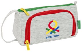 Κασετίνα Benetton Pop Γκρι 20 x 11 x 8.5 cm