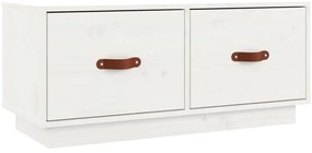 vidaXL Έπιπλο Τηλεόρασης Λευκό 80x34x35 εκ. από Μασίφ Ξύλο Πεύκου