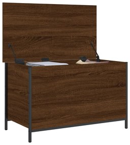 vidaXL Παγκάκι Αποθήκευσης Καφέ Δρυς 80x42,5x50 εκ. από Επεξ. Ξύλο
