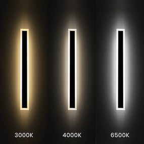 LED Απλίκα Εξωτερικού Χώρου Wow 100cm 25W 3-CCT Μαύρο
