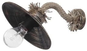 Απλίκα Φωτιστικό Τοίχου PETRA UT-160AP ROPE UT-Μπρονζέ 31-0578 Heronia-31-0578-Μπρονζέ 31-0578