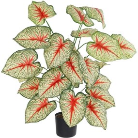 Τεχνητό Φυτό Caladium 20921 Φ75x80cm Multi GloboStar Πολυαιθυλένιο,Ύφασμα