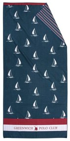 Πετσέτα Θαλάσσης 4026 Blue-Red Greenwich Polo Club Θαλάσσης 80x170cm Microfiber