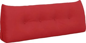vidaXL Μαξιλάρι Πλάτης Κόκκινο 120 x 24 x 50 εκ ύφασμα