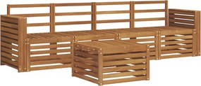 vidaXL Σετ Καναπέ 5 pcs Φυσικό Στερεό Ξύλο Ακακίας