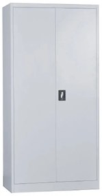 WOODWELL Ε6001,1ΝΤΟΥΛΑΠΑ Δίφυλλη - Εσωτερικό Ντουλάπι, 3 Ράφια, Θέσεις για Κρεμάστρες, Μέταλλο Βαφή Γκρι 90x45x185cm Ε6001,1