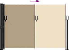 vidaXL Σκίαστρο Πλαϊνό Συρόμενο Μπεζ 140 x 600 εκ.