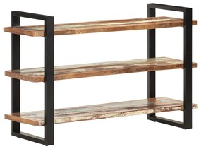 Ραφιέρα με 3 Ράφια 120 x 40 x 75 εκ. Μασίφ Ανακυκλωμένο Ξύλο - Πολύχρωμο