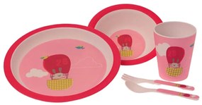 Παιδικό Σετ Φαγητού 5τμχ Gamberritos Balloon Pink