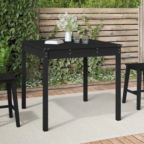 vidaXL Τραπέζι Κήπου Μαύρο 82,5x82,5x76 εκ. από Μασίφ Ξύλο Πεύκου