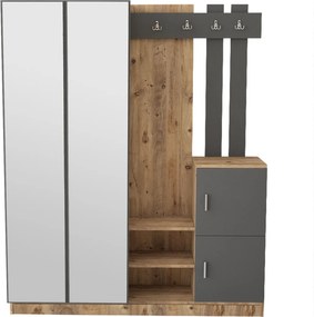 Έπιπλο Εισόδου Πεύκο Atlantic / Ανθρακί DD8 147,2x37,5x179,7