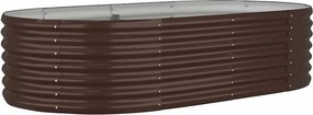 vidaXL Ζαρντινιέρα Καφέ 152x80x36 εκ. Γαλβανισμένος χάλυβας