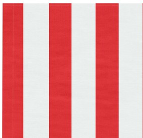 vidaXL Τεντόπανο Ανταλλακτικό Ριγέ Κόκκινο / Λευκό 3,5 x 2,5 μ.