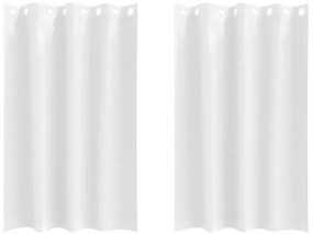 vidaXL Κουρτίνες 2 pcs Καθαρό Λευκό 175x140εκ. Πολυεστέρας