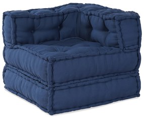 Modular Pouffes 3 τμχ από ύφασμα Indigo