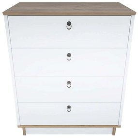 Συρταριέρα Sahra 875ZNA4562 72x42x83,1cm White-Walnut