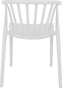 Πολυθρόνα Zelma pakoworld pp σε λευκή απόχρωση 55x53x73εκ