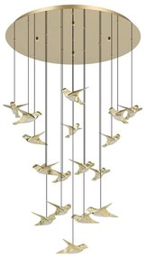 Φωτιστικό Οροφής - Πλαφονιέρα Paratebueno 2 390398 17xLed Dim 78x220cm Gold Eglo