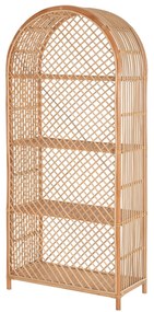 ΒΙΒΛΙΟΘΗΚΗ  ΑΠΟ ΦΥΣΙΚΟ RATTAN ΣΕ ΦΥΣΙΚΟ ΧΡΩΜΑ 80x40x182Υεκ.