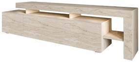 Έπιπλο Τηλεόρασης Με Φως Led Beliz 382NRC2508 192x37x53cm Travertine Beige