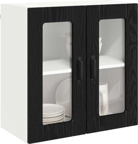 vidaXL Ραφιέρα τοίχου LUCCA Μαύρη Δρυς 60 x 31 x 60 εκ.