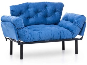 Καναπές - Κρεβάτι Διθέσιος Nitta 859FTN1243 155x70x85cm Blue