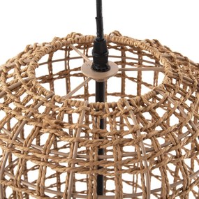 Φωτιστικό Οροφής C4344 Κυλινδρικό Paper Rope Μπέζ με 2 Λάμπες Φ25x160Υεκ. 25x25x160 εκ.