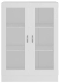vidaXL Βιτρίνα Λευκή 82,5 x 30,5 x 115 εκ. Επεξ. Ξύλο