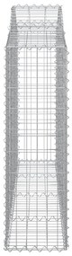 vidaXL Συρματοκιβώτια Τοξωτά 40 τεμ. 200x30x100/120 εκ. Γαλβαν. Ατσάλι