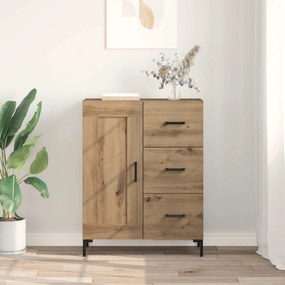 vidaXL Πλαϊνό γραφείο με συρτάρι artisan δρυς 69.5 x 34 x 90 εκ.