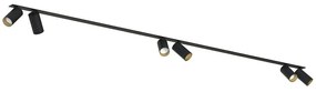 Φωτιστικό Οροφής - Σποτ Mono Surface 7693 6xGU10 10W Black-Gold Nowodvorski Metal, Plastic