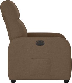 vidaXL Πολυθρόνα Ανακλινόμενη Ηλεκτρική Καφέ Υφασμάτινη