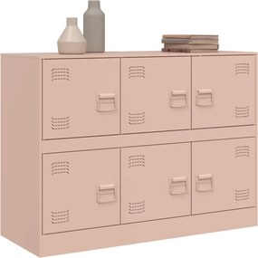vidaXL Ντουλάπι Ροζ 99x39x73 εκ. από Ατσάλι