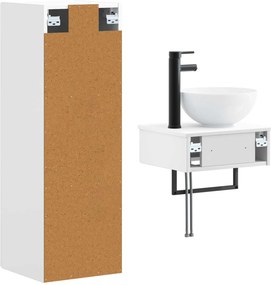 vidaXL Σετ Επίπλων Μπάνιου 2 τμχ. Λευκό 33 x 34,5 x 100 εκ