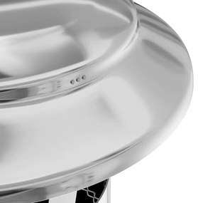 vidaXL Επέκταση Καμινάδας Ασημί 25 x 25 x 65 εκ Ανοξείδωτο ατσάλι