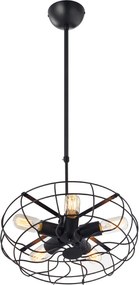 Φωτιστικό Οροφής Πολύφωτο Aca V352715P Black Matt