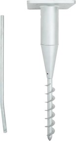 vidaXL Βάση Ομπρέλας Εδάφους 16 x 16 x 52 εκ. από Χάλυβα