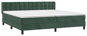 ΚΡΕΒΑΤΙ BOXSPRING ΜΕ ΣΤΡΩΜΑ ΣΚΟΥΡΟ ΠΡΑΣΙΝΟ 200X200ΕΚ. ΒΕΛΟΥΔΙΝΟ 3131222