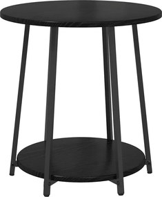 vidaXL Σετ βοηθητικά τραπεζάκια με ράφι 2 pcs Μαύρη Οξυά