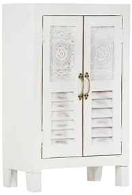 vidaXL Ντουλάπι Λευκό 55 x 30 x 90 εκ. από Μασίφ Ξύλο Ακακίας