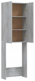 vidaXL Ντουλάπι Πλυντηρίου Γκρι Sonoma 64 x 25,5 x 190 εκ.