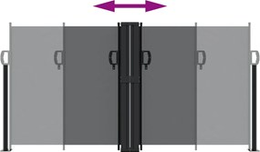 vidaXL Σκίαστρο Πλαϊνό Συρόμενο Μαύρο 120 x 1000 εκ.
