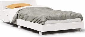 vidaXL Σκελετός Κρεβατιού Χωρίς Στρώμα Λευκό 100x200 εκ. Μασίφ Πεύκο