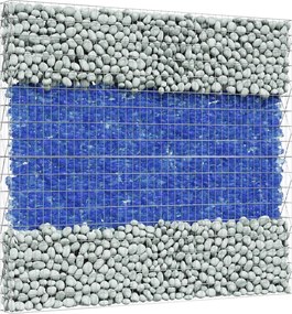 vidaXL Πέτρες Κήπου Μπλε 12 cm Γυαλί